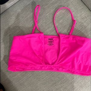 Micro V crop bra